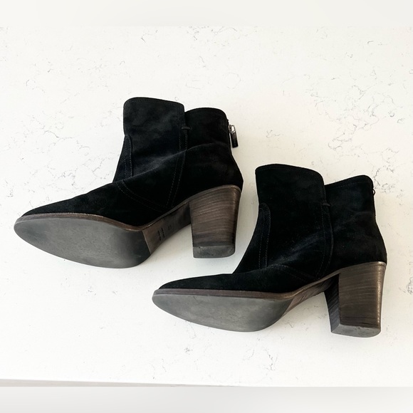 AUQUATALIA Suede Cold Weather Lined Waterproof Stack Heeled Booties - Picture 3 of 9